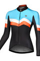 MONTON Cyklistický dres s dlouhým rukávem letní - WINLAN LADY WINTER - modrá/oranžová/černá