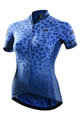 MONTON Cyklistický dres s krátkým rukávem - CHEETAH LADY - modrá