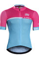 MONTON Cyklistický dres s krátkým rukávem - CANDY FLOSS - růžová/modrá