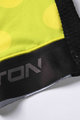 MONTON Cyklistický dres s krátkým rukávem - CLIMBING FLOWER - černá/žlutá