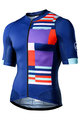 MONTON Cyklistický dres s krátkým rukávem - MONDRIAN - modrá