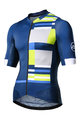 MONTON Cyklistický dres s krátkým rukávem - MONDRIAN - modrá/bílá