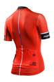 MONTON Cyklistický dres s krátkým rukávem - COLORE PIOGGIA LADY - červená