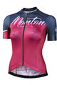 MONTON Cyklistický dres s krátkým rukávem - BOUDARY LADY - červená/fialová