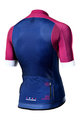 MONTON Cyklistický dres s krátkým rukávem - GEO-SCALE CLARET - modrá/růžová