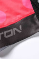 MONTON Cyklistický dres s krátkým rukávem - CLIMBING FLOWER - černá/růžová