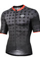 MONTON Cyklistický dres s krátkým rukávem - RUBBER CHAIN - černá