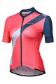 MONTON Cyklistický dres s krátkým rukávem - MAJOR LADY - červená/černá/šedá