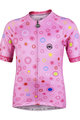MONTON Cyklistický dres s krátkým rukávem - LOEWI KIDS - růžová