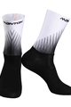 MONTON Cyklistické ponožky klasické - HOWAIN MID CALF - bílá/černá