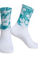 MONTON Cyklistické ponožky klasické - WILDFLOWER - zelená/bílá