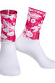 Monton Cyklistické ponožky klasické - WILDFLOWER - bílá/červená