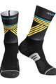 MONTON Cyklistické ponožky klasické - GREFFIO 2  - černá/žlutá