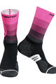 MONTON Cyklistické ponožky klasické - VALLS 2  - růžová/černá