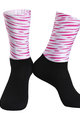 MONTON Cyklistické ponožky klasické - BEALI - růžová/bílá