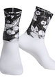 MONTON Cyklistické ponožky klasické - WILDFLOWER - černá/bílá