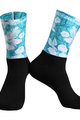 MONTON Cyklistické ponožky klasické - WILDFLOWER - černá/zelená