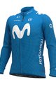 ALÉ Cyklistický dres s dlouhým rukávem zimní - MOVISTAR 2020 WINTER - světle modrá