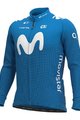 ALÉ Cyklistický dres s dlouhým rukávem zimní - MOVISTAR 2021 WINTER - světle modrá