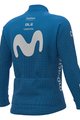 ALÉ Cyklistický dres s dlouhým rukávem zimní - MOVISTAR 2021 WINTER - světle modrá