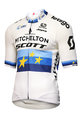 GIORDANA Cyklistický dres s krátkým rukávem - MITCHELTON-SCOTT '19 - modrá/bílá