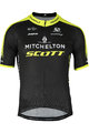 GIORDANA Cyklistický dres s krátkým rukávem - MITCHELTON-SCOTT '19 - černá/žlutá