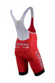 NALINI Cyklistické kalhoty krátké s laclem - COFIDIS 2021 - červená/bílá
