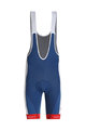 NALINI Cyklistické kalhoty krátké s laclem - DIRECT ENERGIE 2021 - modrá/bílá