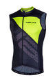 NALINI Cyklistický dres bez rukávů - AIS VOLATA 2.0 - černá/žlutá