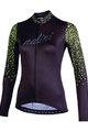 NALINI Cyklistický dres s dlouhým rukávem zimní - AIS LW 2.0 LADY SMR - černá/žlutá