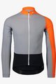 POC Cyklistický dres s dlouhým rukávem zimní - ESSENTIAL ROAD MID - černá/oranžová/šedá