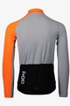 POC Cyklistický dres s dlouhým rukávem zimní - ESSENTIAL ROAD MID - černá/oranžová/šedá