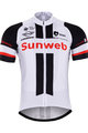 BONAVELO Cyklistický dres s krátkým rukávem - SUNWEB 2017 - bílá/černá