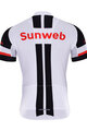 BONAVELO Cyklistický dres s krátkým rukávem - SUNWEB 2017 - bílá/černá