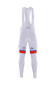BONAVELO Cyklistické kalhoty dlouhé s laclem - FDJ 2017 SUMMER - bílá/červená