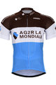 BONAVELO Cyklistický dres s krátkým rukávem - AG2R 2018 - bílá/světle modrá/hnědá
