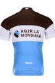 BONAVELO Cyklistický dres s krátkým rukávem - AG2R 2018 - bílá/světle modrá/hnědá