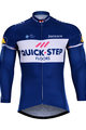 BONAVELO Cyklistický dres s dlouhým rukávem zimní - QUICKSTEP 2018 WNT - bílá/modrá