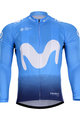 BONAVELO Cyklistický dres s dlouhým rukávem letní - MOVISTAR 2018 SUMMER - světle modrá