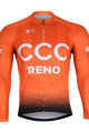 BONAVELO Cyklistický dres s dlouhým rukávem letní - CCC 2019 SUMMER - oranžová