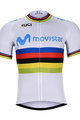 BONAVELO Cyklistický dres s krátkým rukávem - MOVISTAR UCI 2019 - bílá