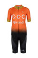 BONAVELO Cyklistický krátký dres a krátké kalhoty - CCC 2020 KIDS - oranžová/černá