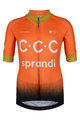 BONAVELO Cyklistický dres s krátkým rukávem - CCC 2020 KIDS - oranžová