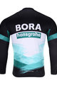 BONAVELO Cyklistický dres s dlouhým rukávem zimní - BORA 2020 WINTER - zelená/černá/bílá