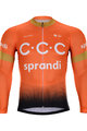 BONAVELO Cyklistický dres s dlouhým rukávem letní - CCC 2020 SUMMER - oranžová