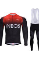 BONAVELO Cyklistický zimní dres a kalhoty - INEOS 2020 WINTER - červená/černá
