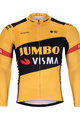 BONAVELO Cyklistický dres s dlouhým rukávem letní - JUMBO-VISMA 2020 SMR - černá/žlutá