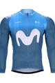BONAVELO Cyklistický dres s dlouhým rukávem zimní - MOVISTAR 2020 WINTER - modrá/bílá