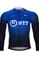 BONAVELO Cyklistický dres s dlouhým rukávem zimní - NTT 2020 WINTER - černá/modrá