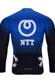 BONAVELO Cyklistický dres s dlouhým rukávem letní - NTT 2020 SUMMER - černá/modrá
